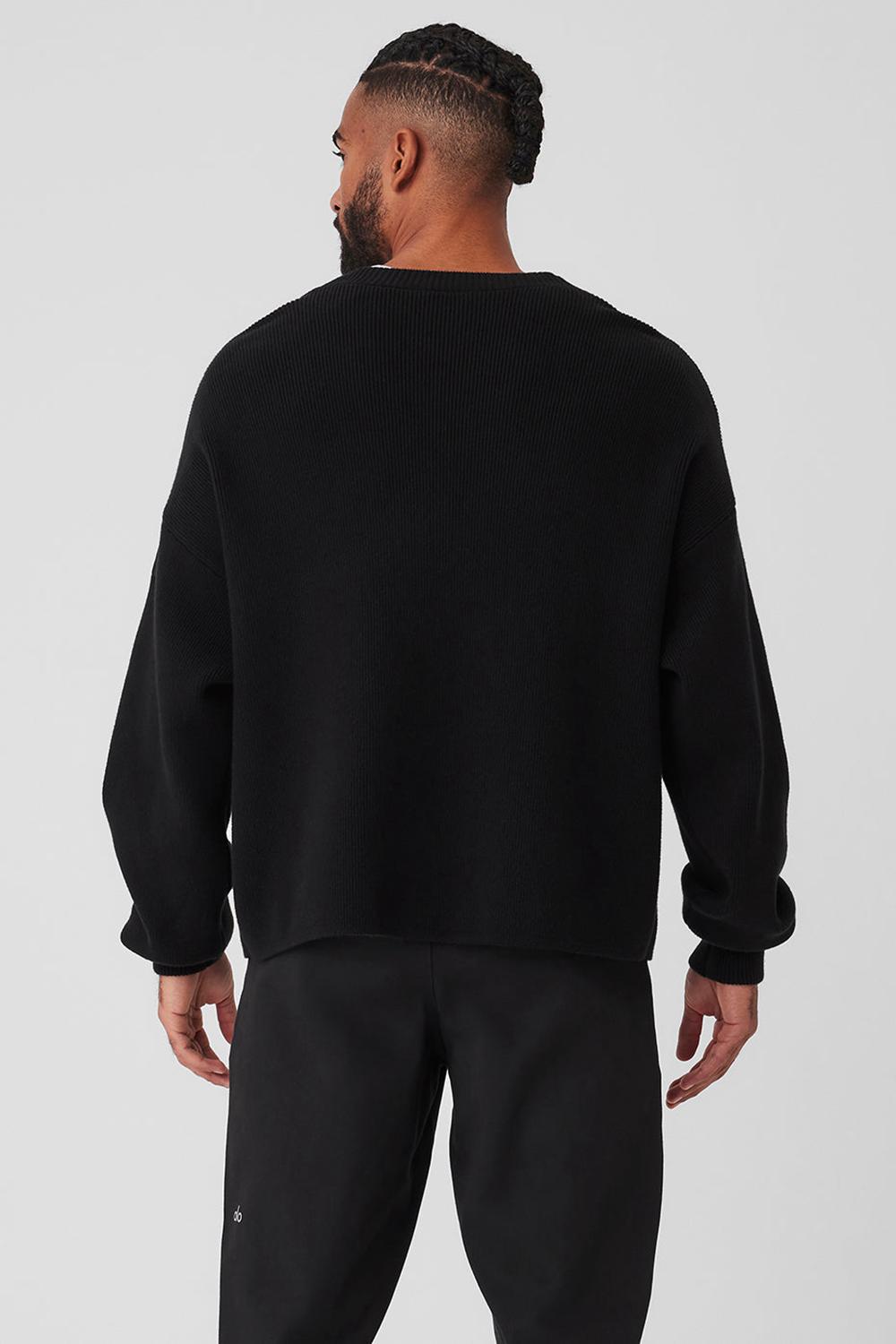 Πουλόβερ ανδρικα Alo Yoga Scholar Cardigan μαυρα | Greece  GXQAZ-3167