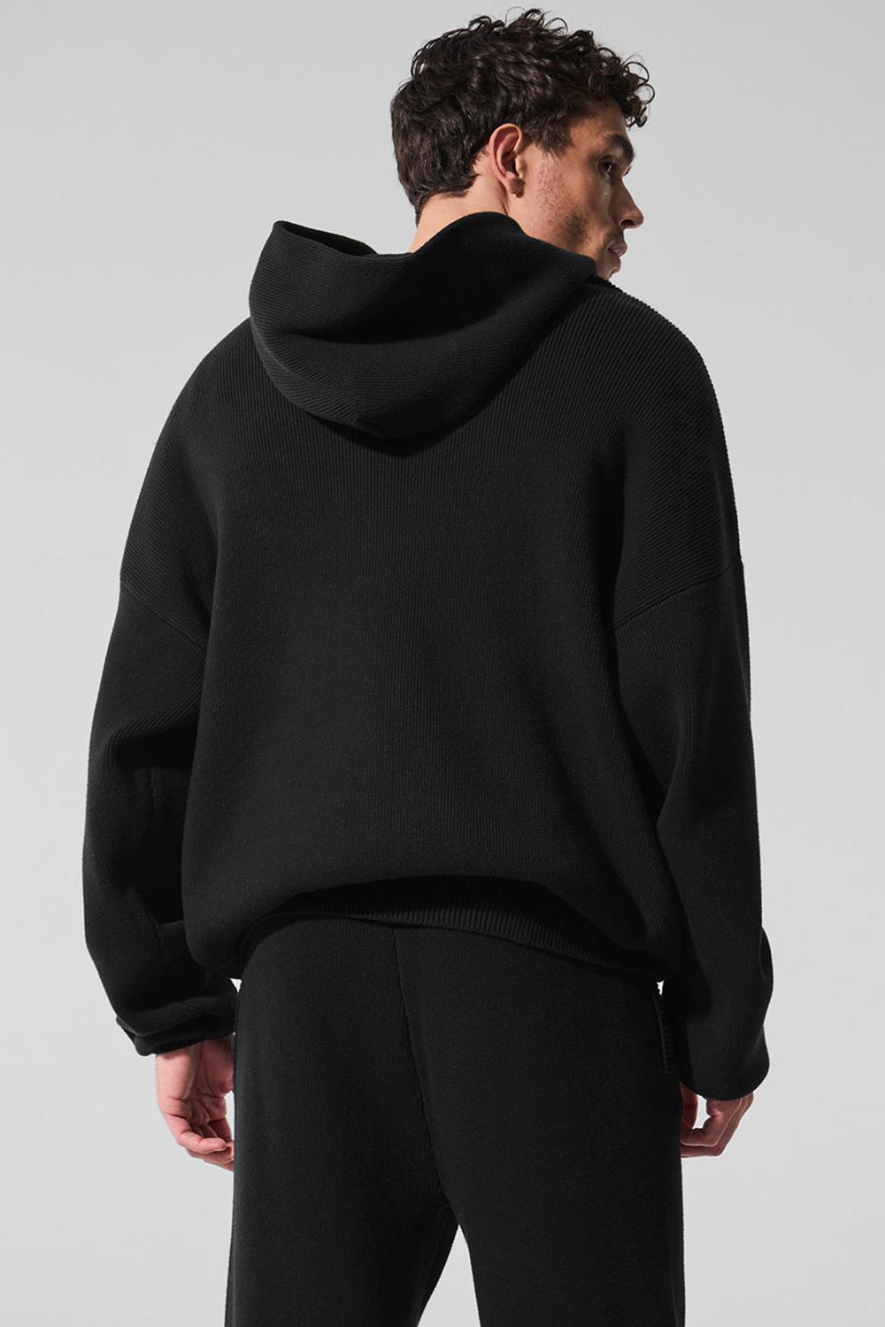 Πουλόβερ ανδρικα Alo Yoga Scholar Hooded μαυρα | Greece  LAJRD-8076