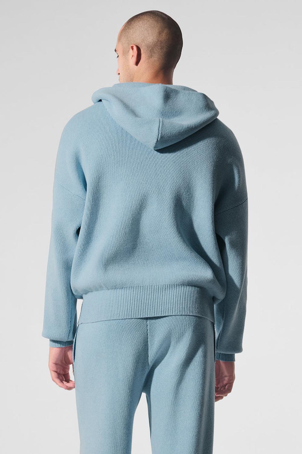 Πουλόβερ ανδρικα Alo Yoga Scholar Hooded μπλε | Greece  TOQAY-0493