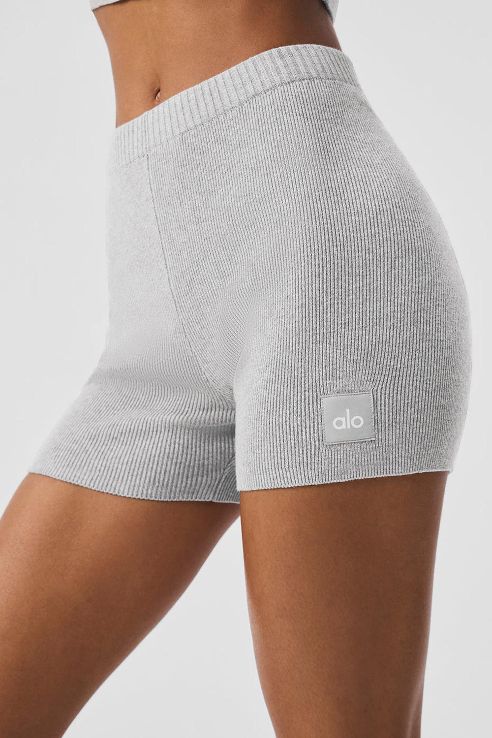 Σορτσ γυναικεια Alo Yoga Scholar Knit High-Waist γκρι | Greece  XRQPS-5812