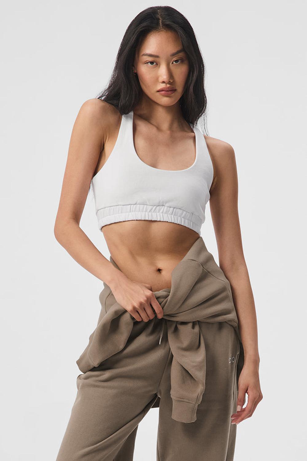 Φούτερ γυναικεια Alo Yoga Scoop Neck ασπρα | Greece  SPFRN-7462