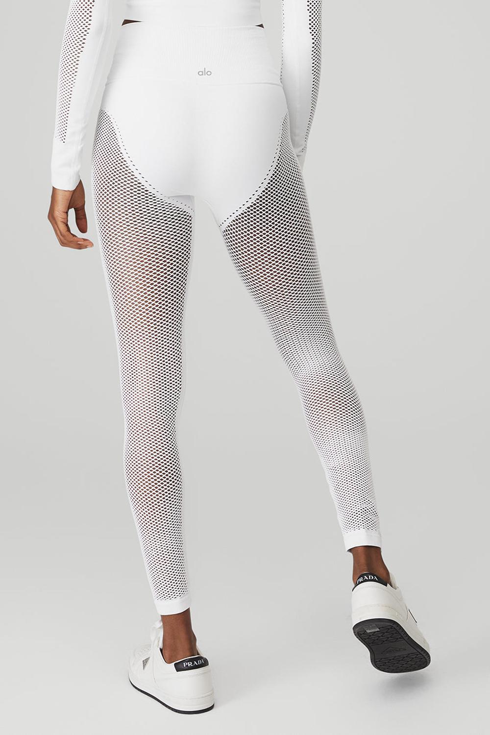 Κολαν γυναικεια Alo Yoga Seamless High-Waist 7/8 Limitless Open Air ασπρα | Greece  UEXSP-1370