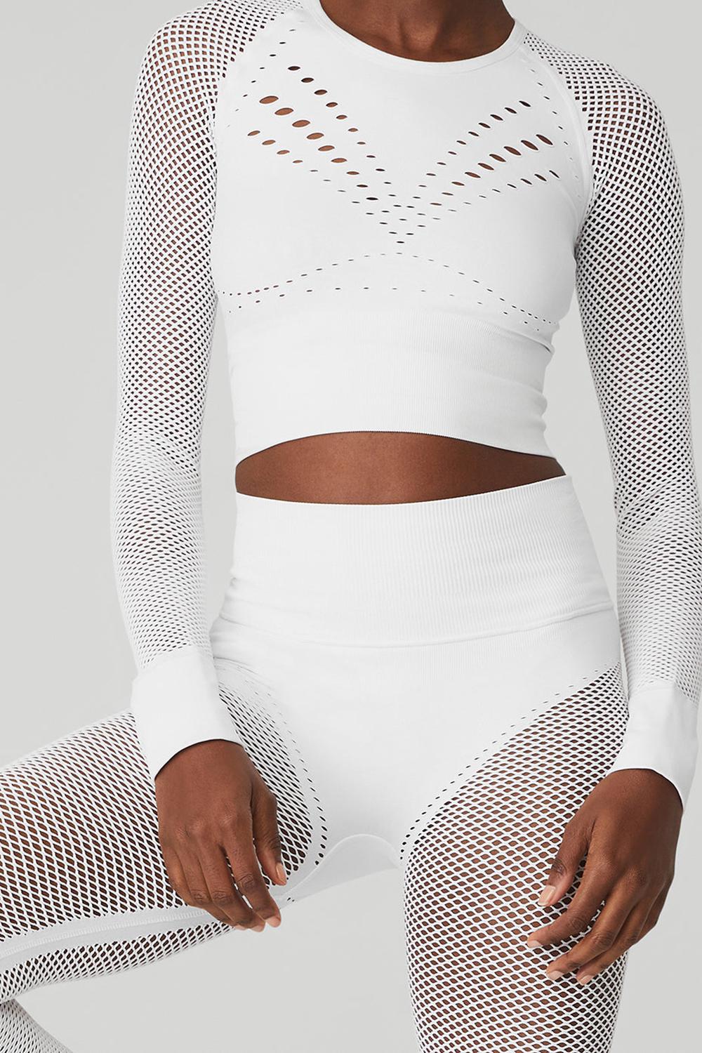 Κολαν γυναικεια Alo Yoga Seamless High-Waist 7/8 Limitless Open Air ασπρα | Greece  UEXSP-1370