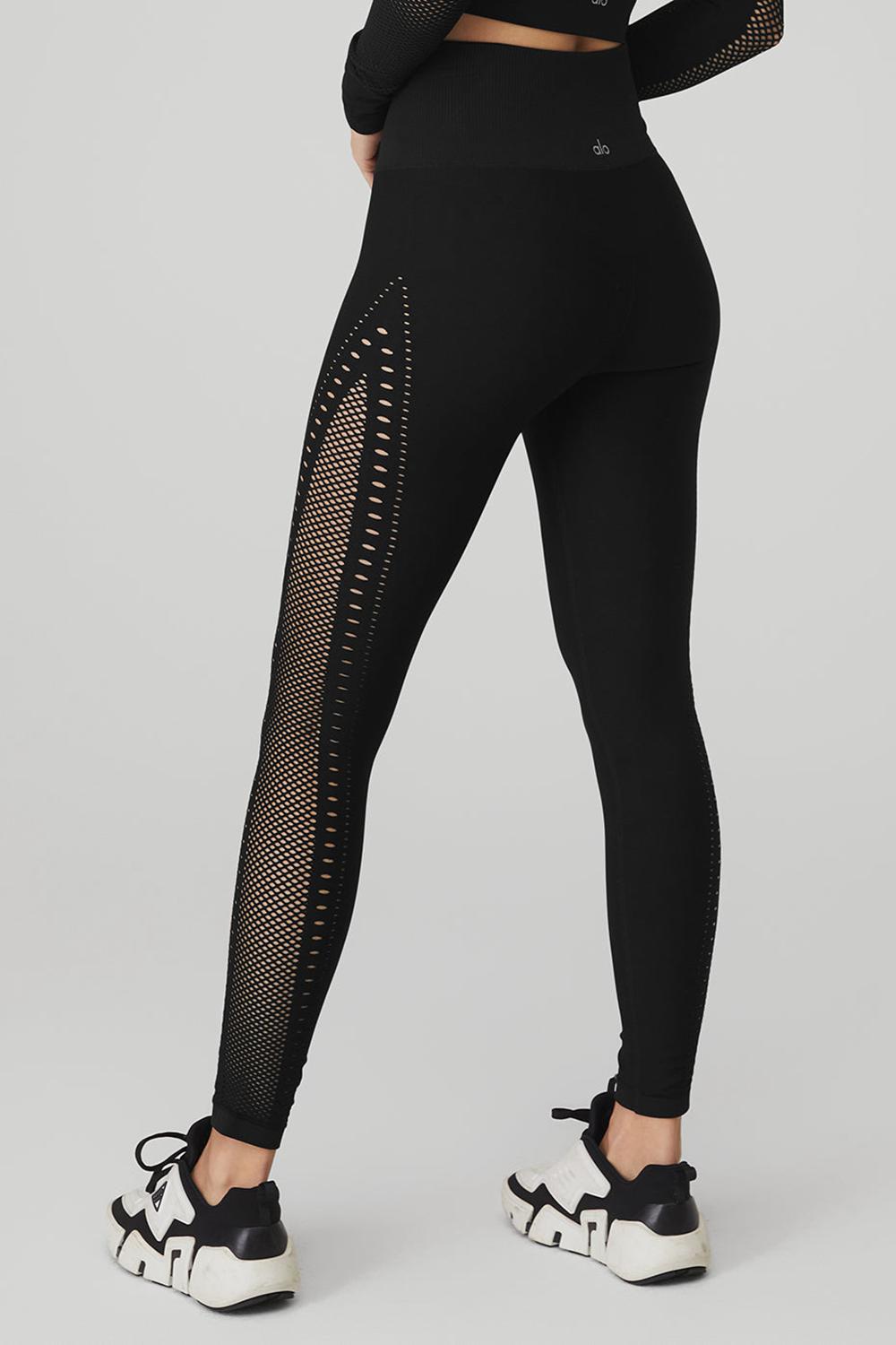 Κολαν γυναικεια Alo Yoga Seamless High-Waist 7/8 Open Air μαυρα | Greece  FKMTH-2781