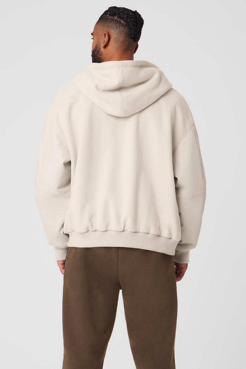 Μπουφαν ανδρικα Alo Yoga Select Hooded Bomber Bone | Greece  CKIBE-9041