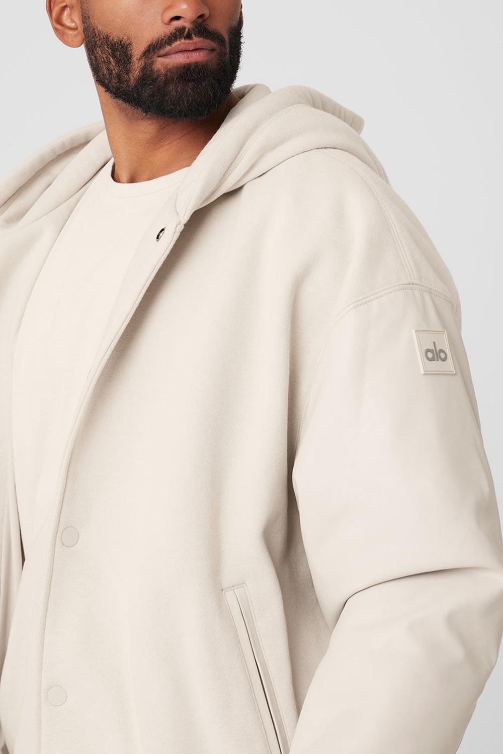 Μπουφαν ανδρικα Alo Yoga Select Hooded Bomber Bone | Greece  CKIBE-9041