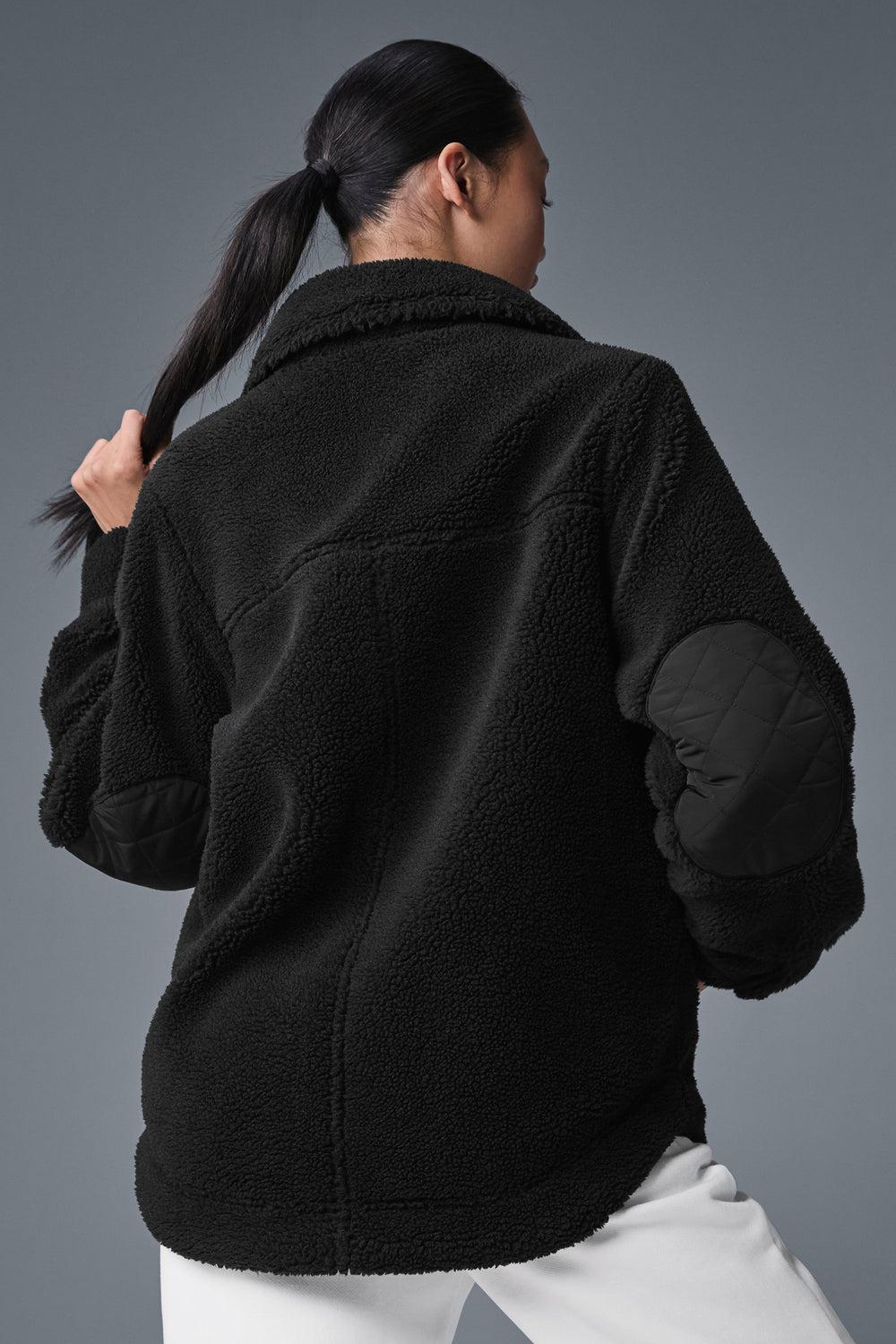 Μπουφαν γυναικεια Alo Yoga Sherpa Edge Shacket μαυρα | Greece  DVRLU-2965