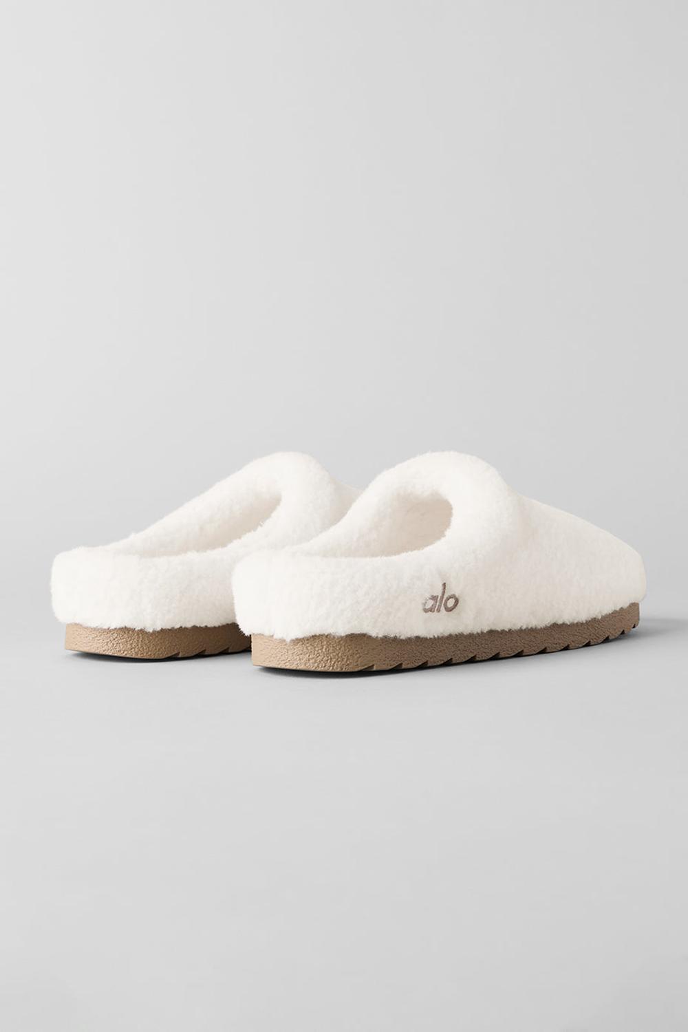 Παντοφλεσ ανδρικα Alo Yoga Sherpa Recovery Ivory | Greece  RZEOB-7193