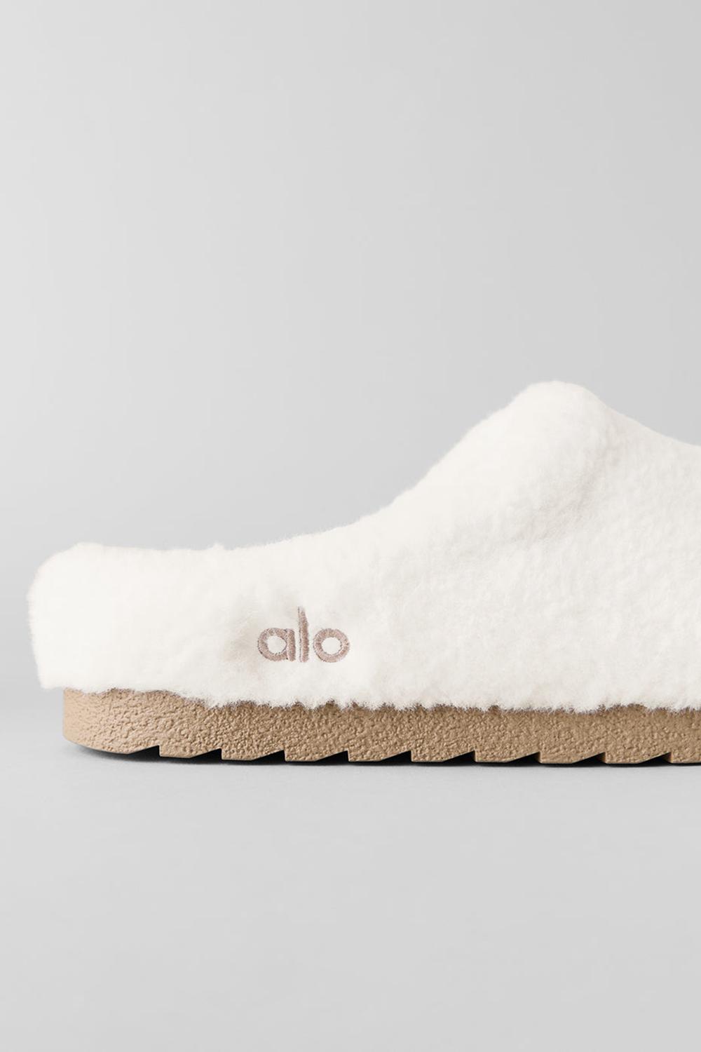 Παντοφλεσ ανδρικα Alo Yoga Sherpa Recovery Ivory | Greece  RZEOB-7193