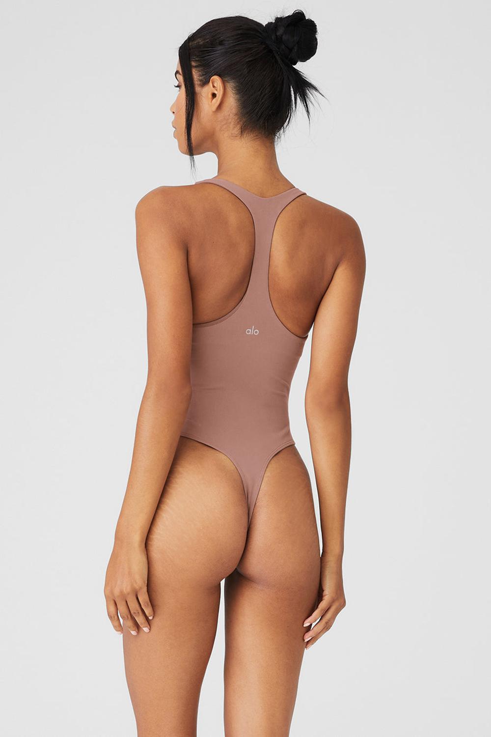 Κορμακια γυναικεια Alo Yoga Sleek Back Smoky Quartz | Greece  YVNOB-4396
