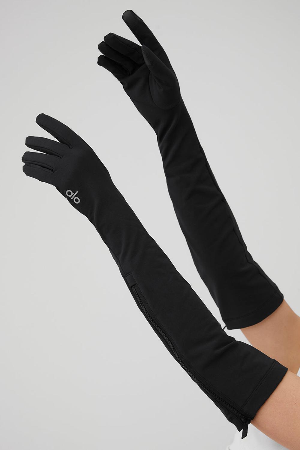 Γαντια γυναικεια Alo Yoga Sleek City μαυρα | Greece  KUWFH-1642