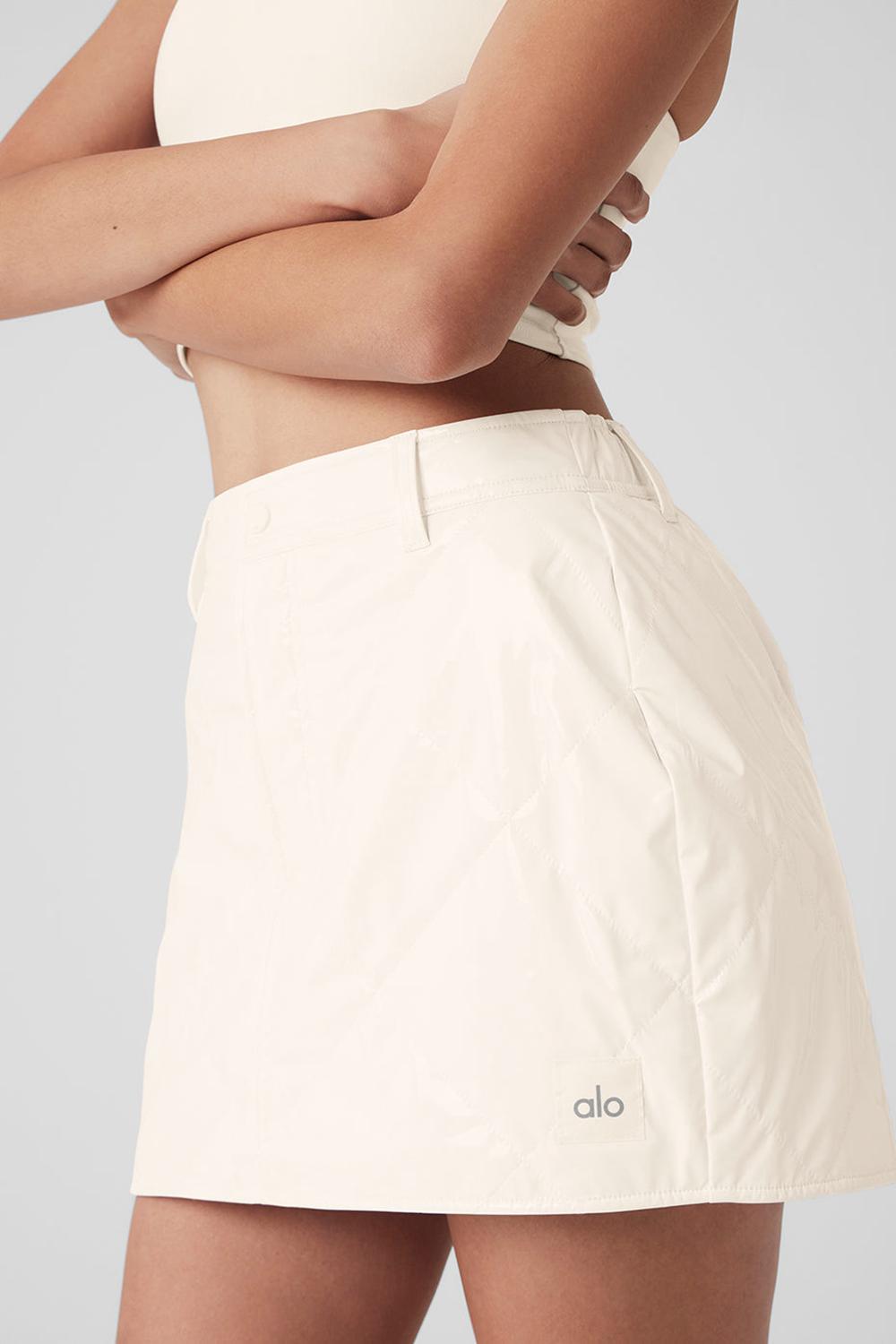 φουστεσ γυναικεια Alo Yoga Snomoto Mini Ivory | Greece  ZAGTH-6807