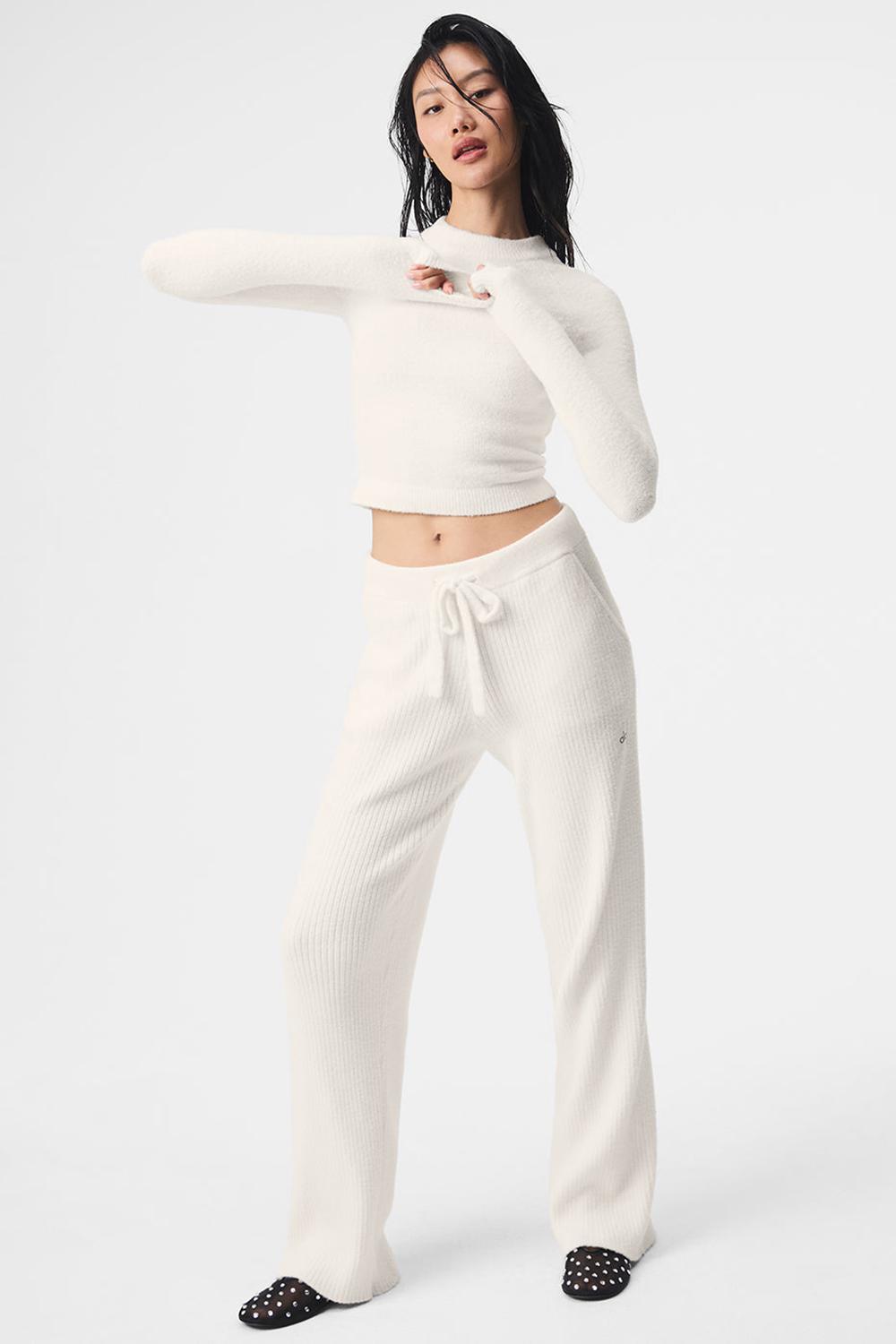 Μακρυμανικο γυναικεια Alo Yoga Snuggle Up Ivory | Greece  YSLPT-6371