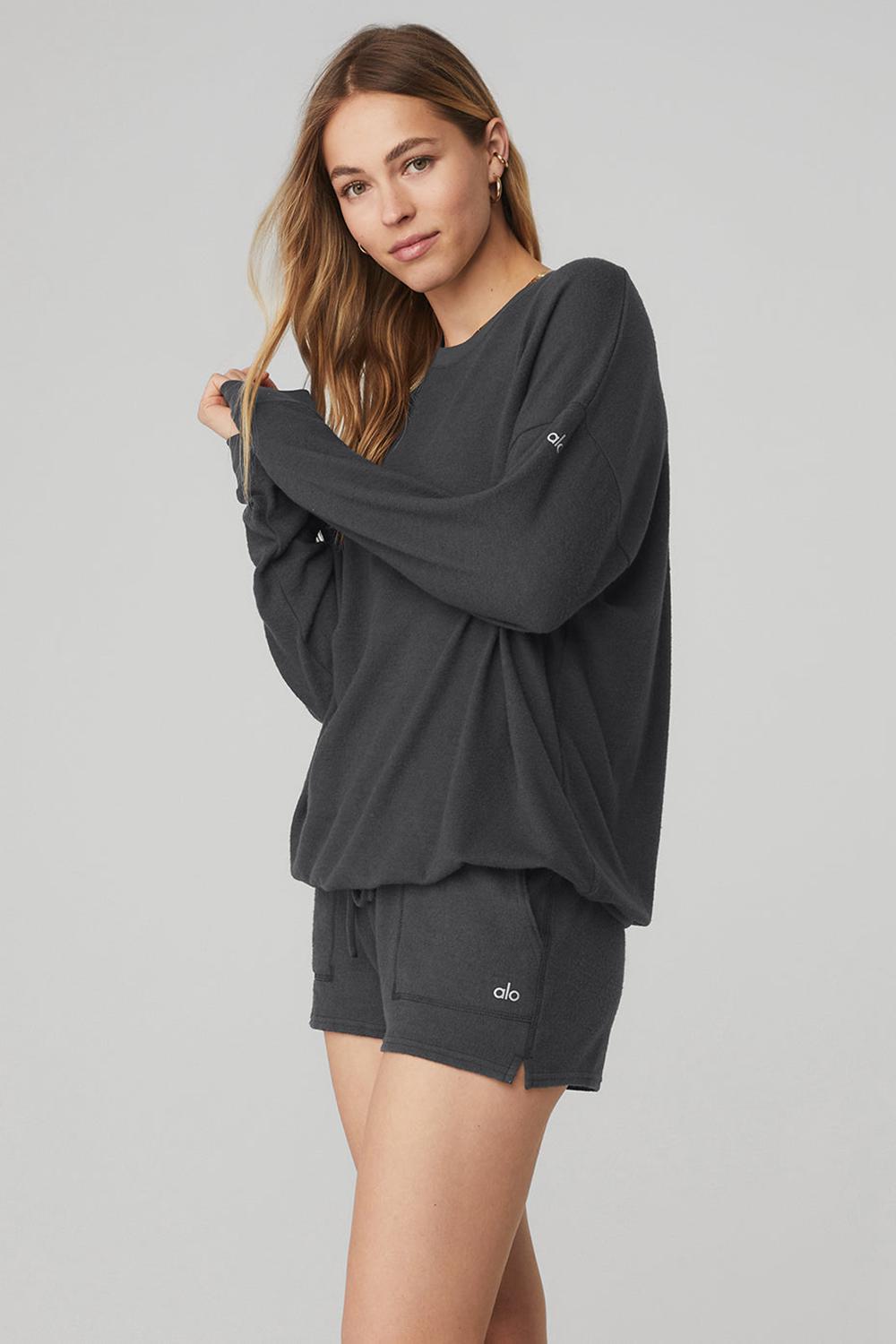 Φουτερ γυναικεια Alo Yoga Soho Anthracite | Greece  YZQJO-5049