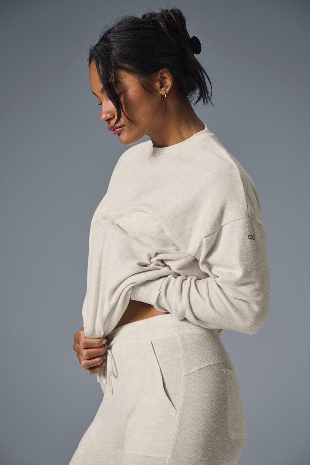 Φουτερ γυναικεια Alo Yoga Soho Oatmeal Heather | Greece  VWDHJ-7193