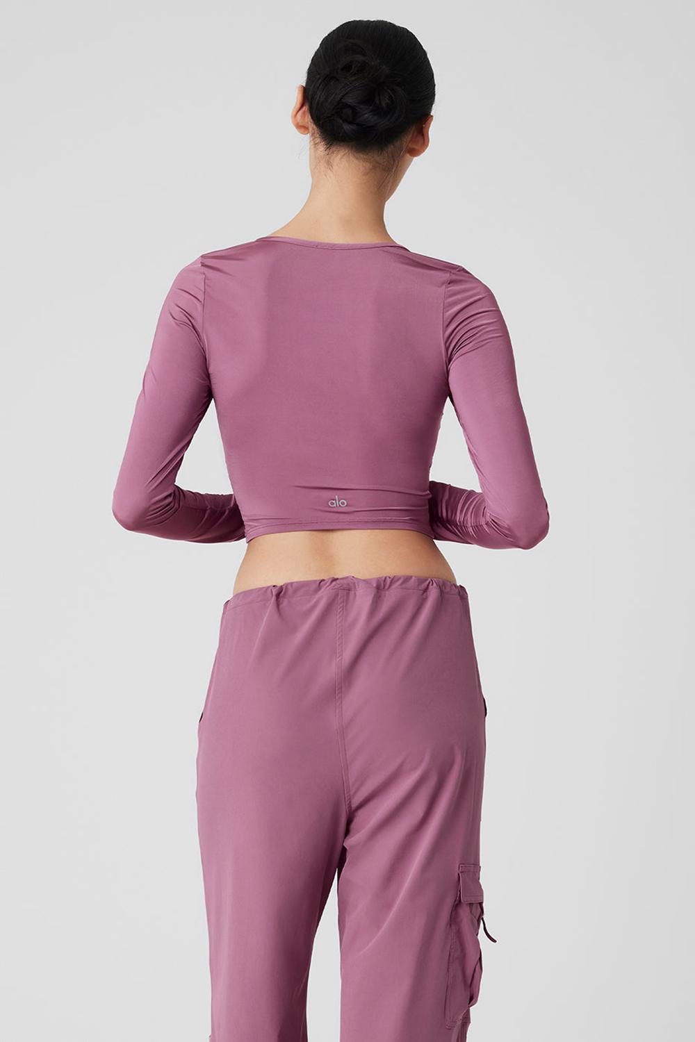 Μακρυμανικο γυναικεια Alo Yoga Standout Soft Mulberry | Greece  YFXBV-4205