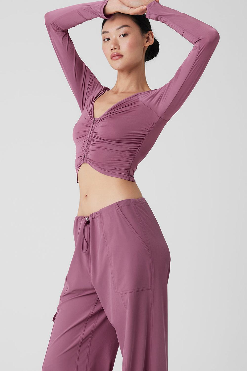Μακρυμανικο γυναικεια Alo Yoga Standout Soft Mulberry | Greece  YFXBV-4205