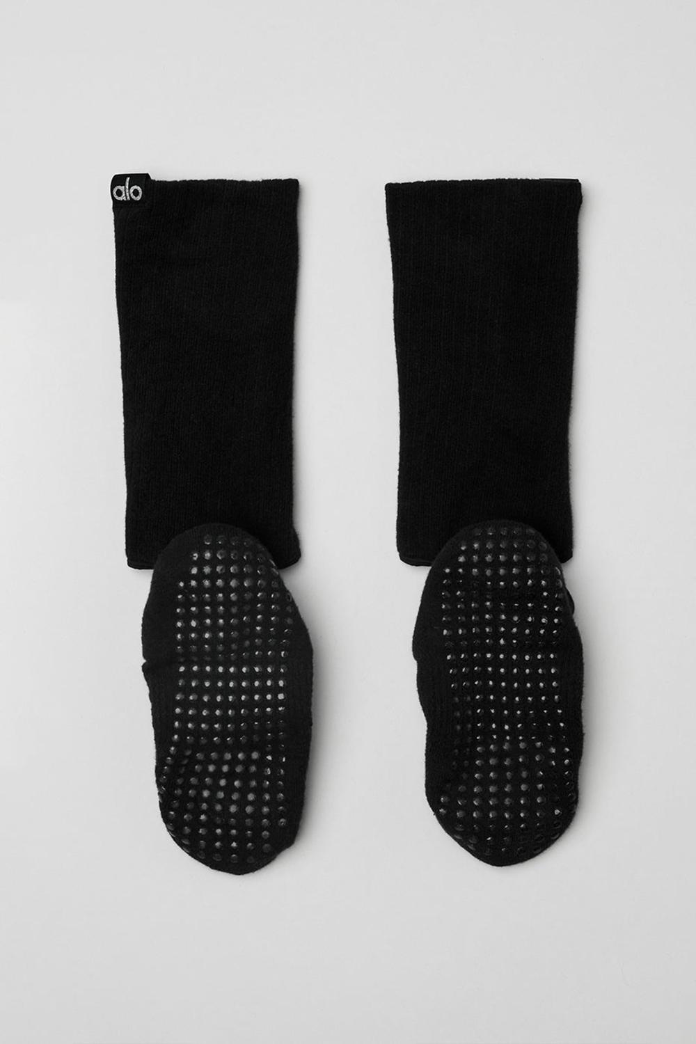 Καλτσεσ γυναικεια Alo Yoga Strappy Siren Grip μαυρα | Greece  DUVKF-4837