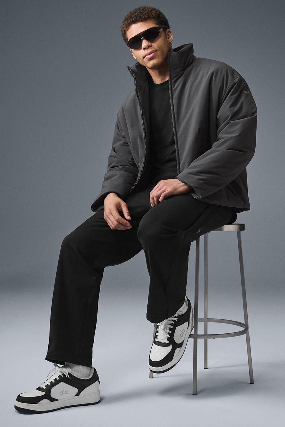 Μπουφαν ανδρικα Alo Yoga Stretch Woven Notable Anthracite | Greece  PZJOG-8174