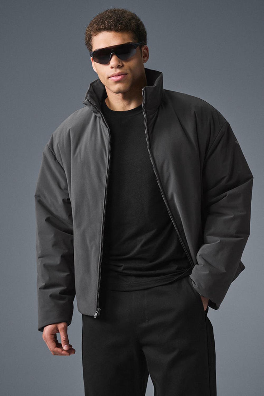 Μπουφαν ανδρικα Alo Yoga Stretch Woven Notable Anthracite | Greece  PZJOG-8174