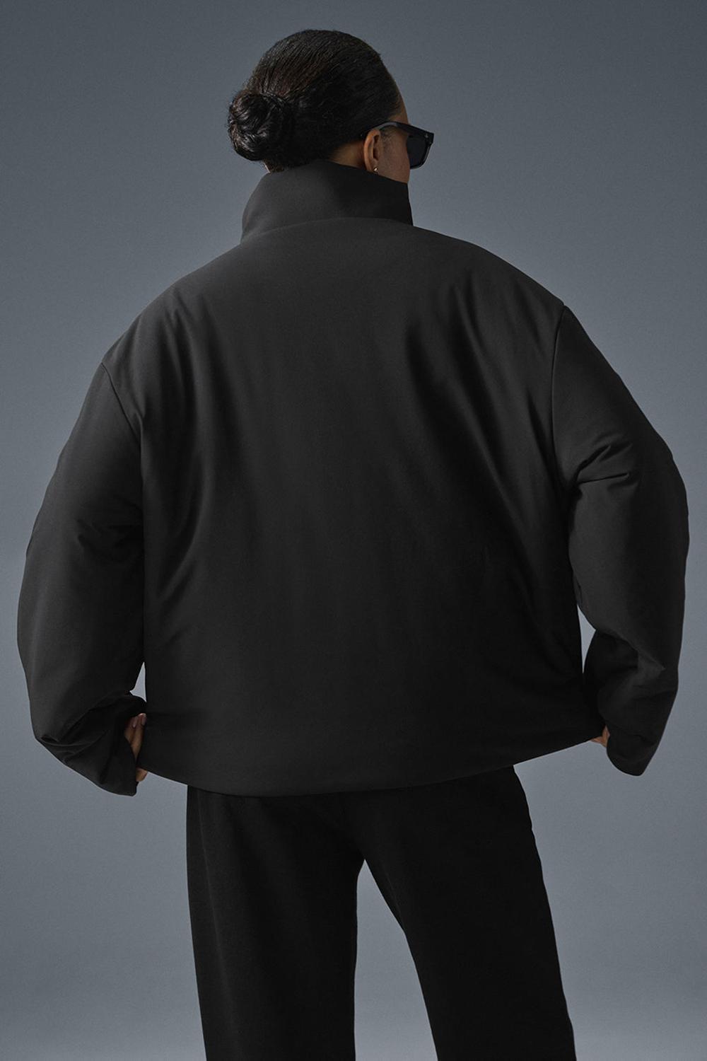 Μπουφαν γυναικεια Alo Yoga Stretch Woven Notable μαυρα | Greece  FQKAM-0765