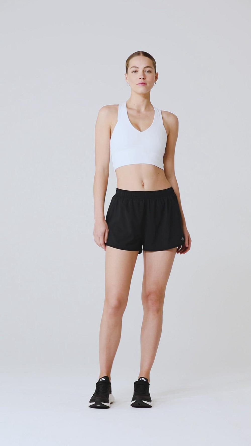 Σορτσ γυναικεια Alo Yoga Stride Anthracite | Greece  IPQTF-5746