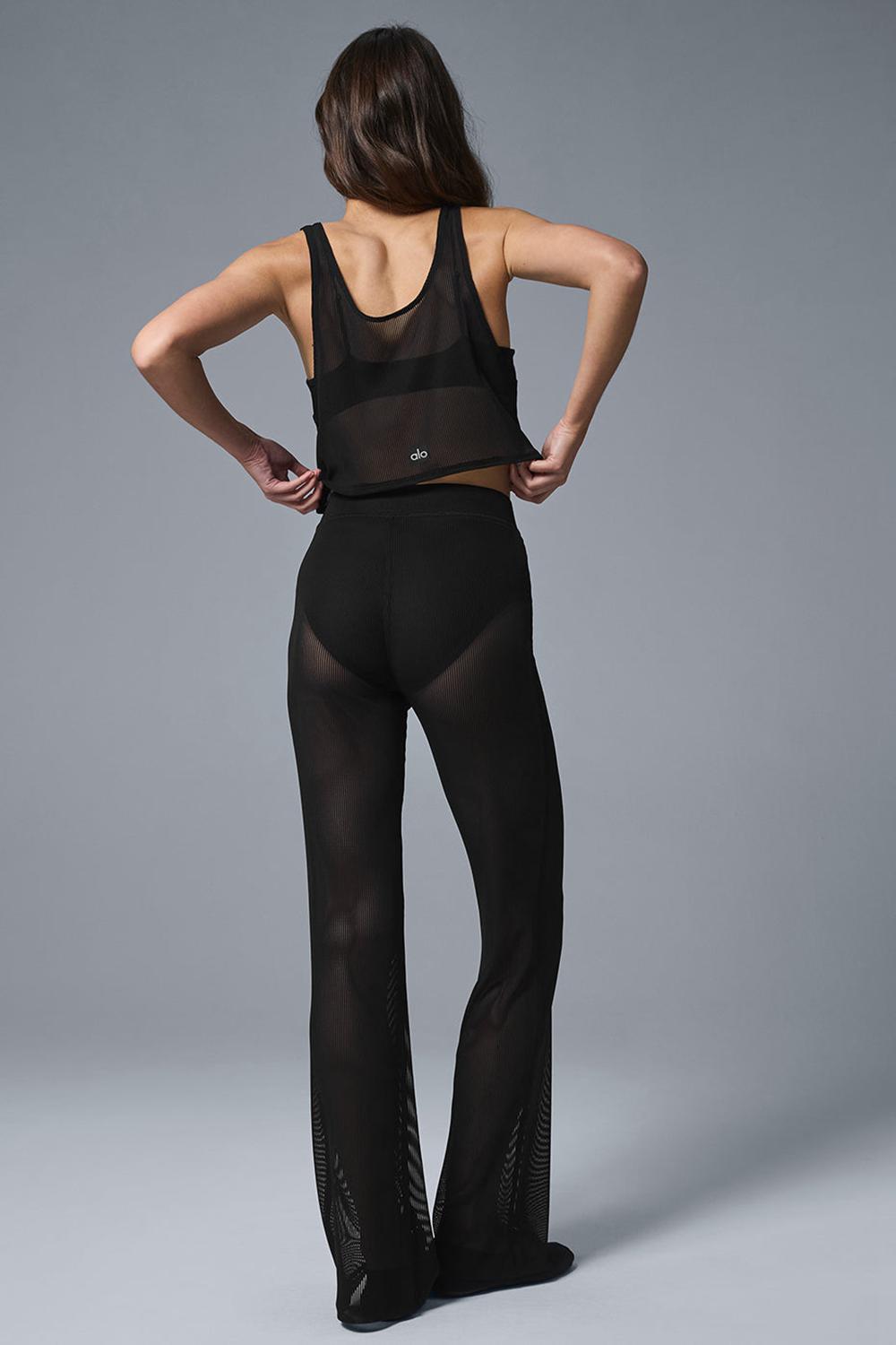 Παντελονι γυναικεια Alo Yoga Striped Mesh Tropical Nights Flare μαυρα | Greece  ZLDIN-8902