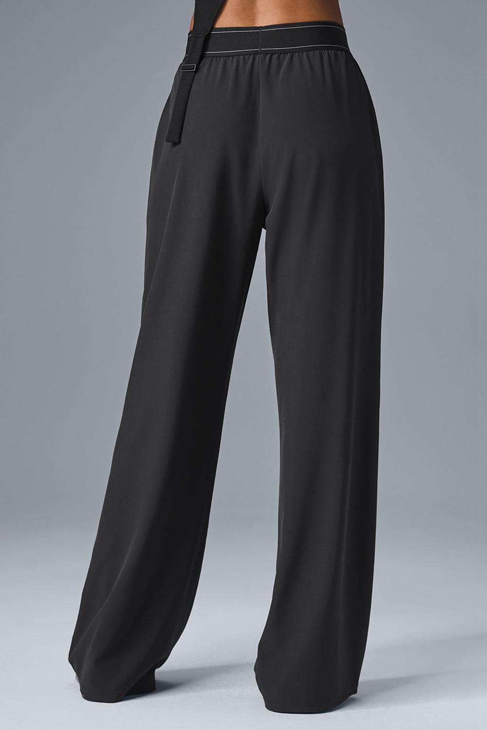 Παντελονι γυναικεια Alo Yoga Suit Up (Long) μαυρα | Greece  MNTUK-6019