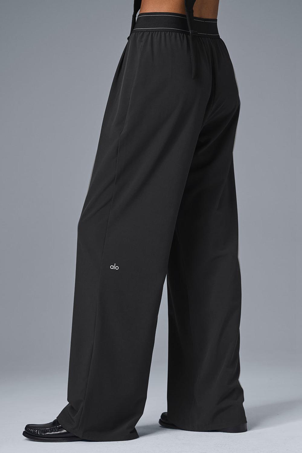 Παντελονι γυναικεια Alo Yoga Suit Up (Long) μαυρα | Greece  MNTUK-6019