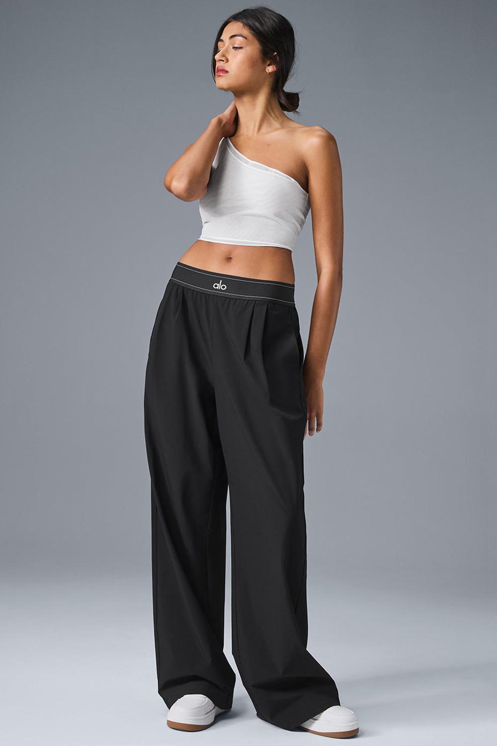 Παντελονι γυναικεια Alo Yoga Suit Up (Regular) μαυρα | Greece  RTLCK-3291