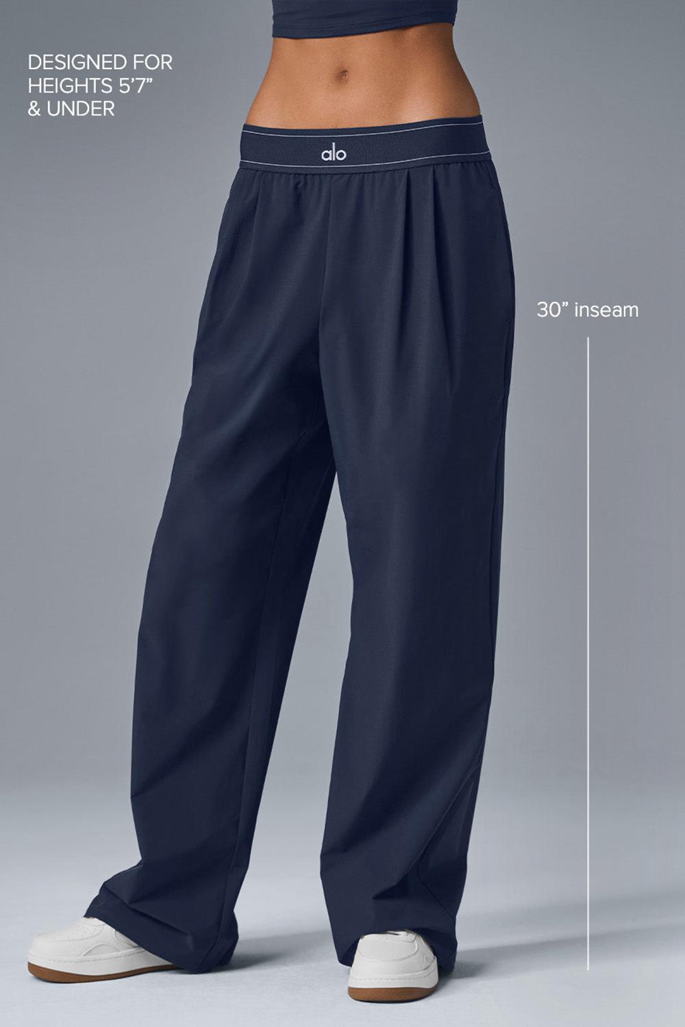 Παντελονι γυναικεια Alo Yoga Suit Up (Regular) σκουρο μπλε | Greece  ATGVH-4781