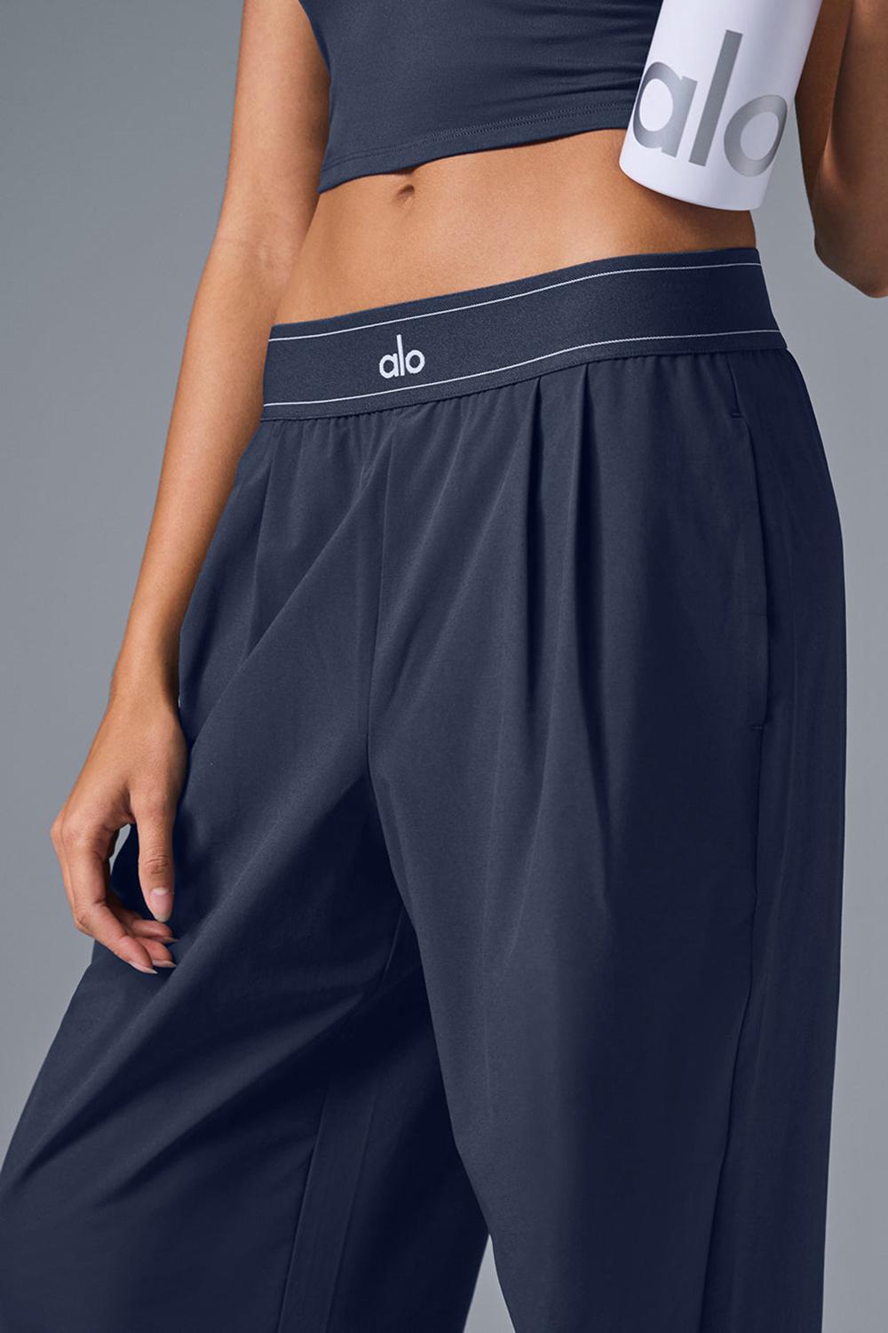 Παντελονι γυναικεια Alo Yoga Suit Up (Regular) σκουρο μπλε | Greece  ATGVH-4781