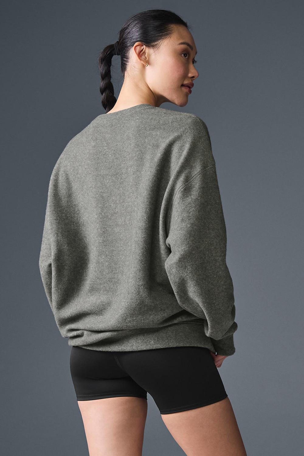Φούτερ γυναικεια Alo Yoga Triumph Restore Crew Neck γκρι | Greece  NPICL-3617