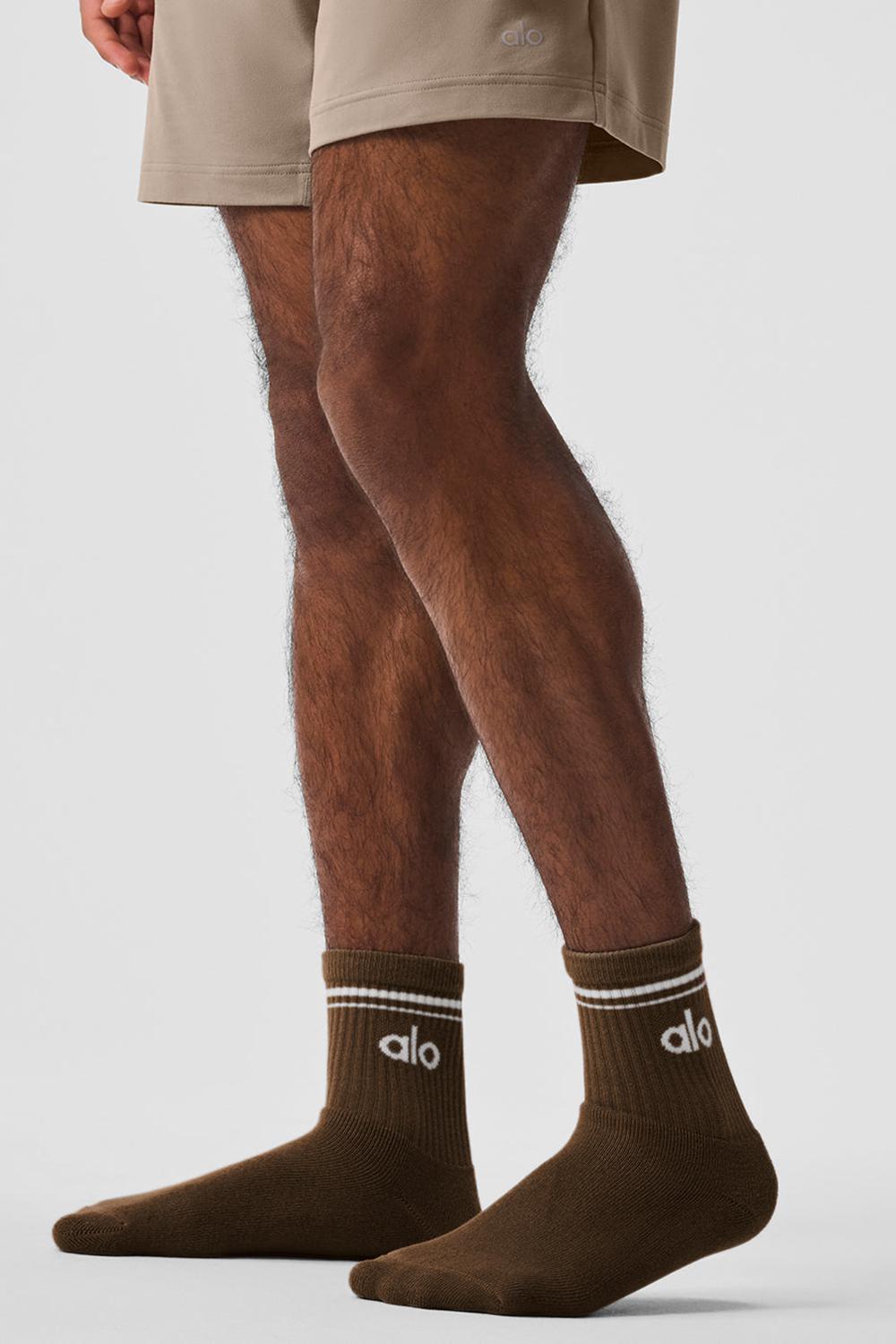 Καλτσεσ γυναικεια Alo Yoga Unisex Half-Crew Throwback ασπρα | Greece  FTBCZ-6275