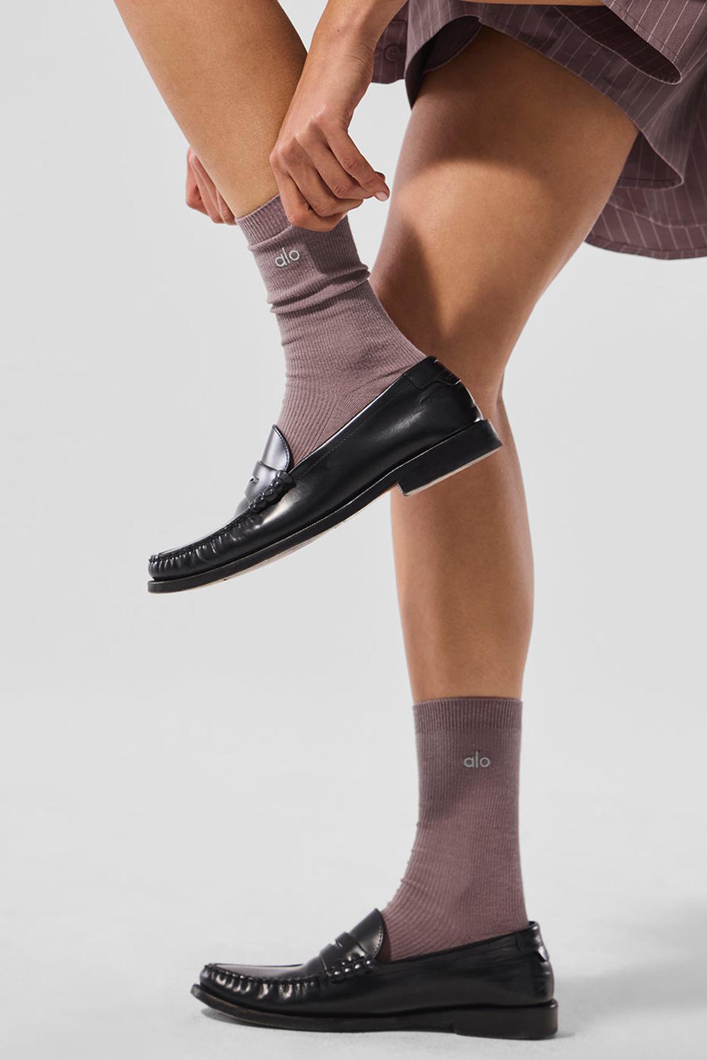 Καλτσεσ γυναικεια Alo Yoga Unisex Half-Crew Understated Mushroom | Greece  GNUHR-2508
