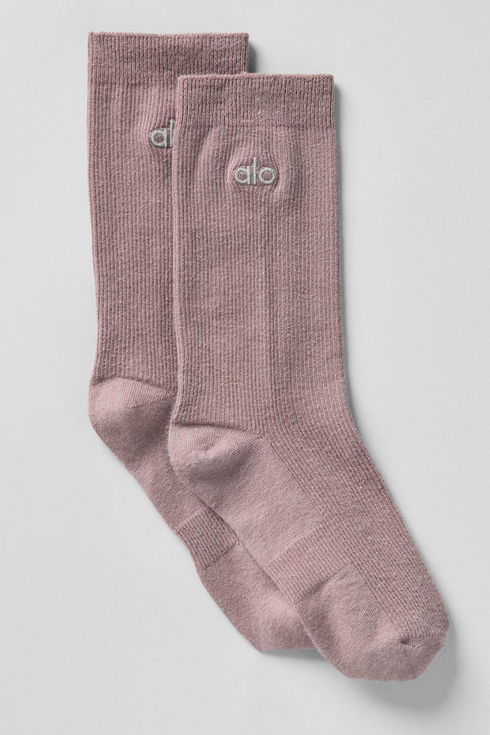 Καλτσεσ γυναικεια Alo Yoga Unisex Half-Crew Understated Mushroom | Greece  GNUHR-2508