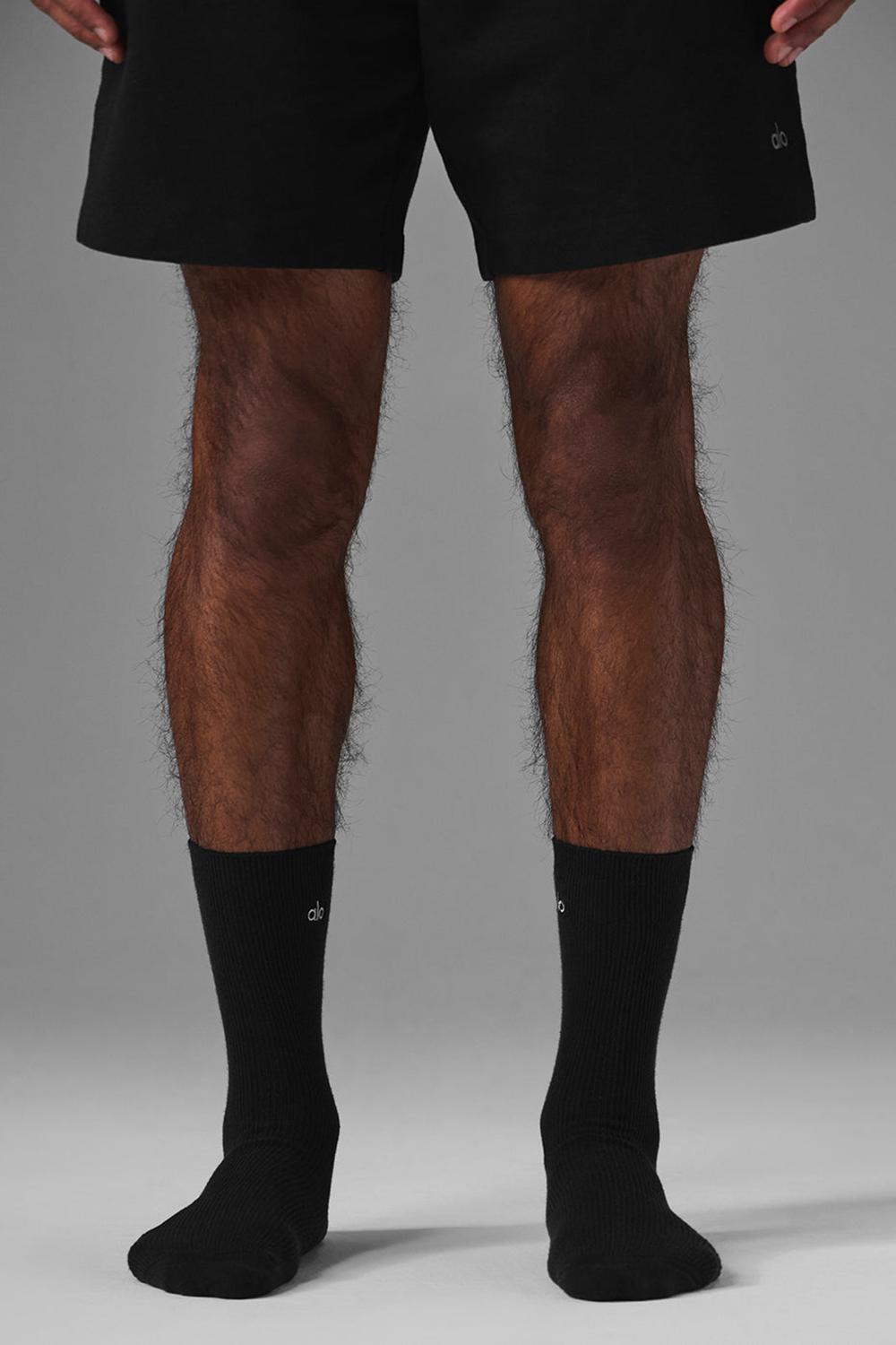 Καλτσεσ γυναικεια Alo Yoga Unisex Half-Crew Understated μαυρα | Greece  NGEJA-4061
