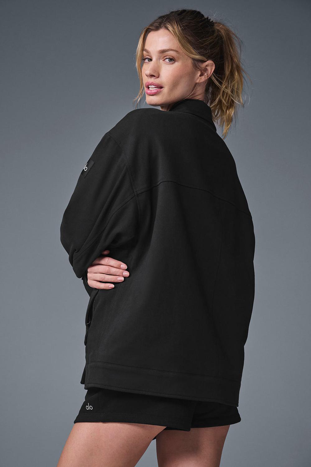 Μπουφαν γυναικεια Alo Yoga Unisex One Up μαυρα | Greece  HFXGA-4913