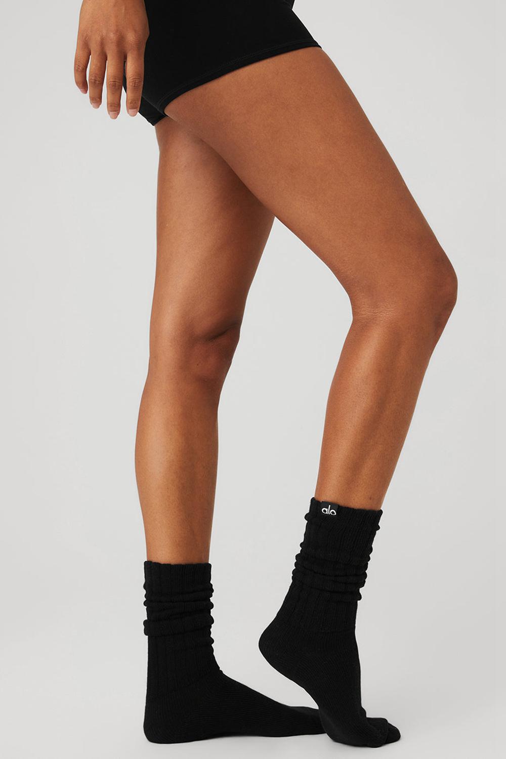 Καλτσεσ γυναικεια Alo Yoga Unisex Scrunch μαυρα | Greece  FXCDP-9021