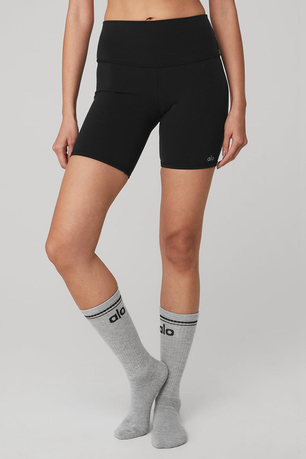 Καλτσεσ γυναικεια Alo Yoga Unisex Throwback γκρι μαυρα | Greece  ALTRD-7289