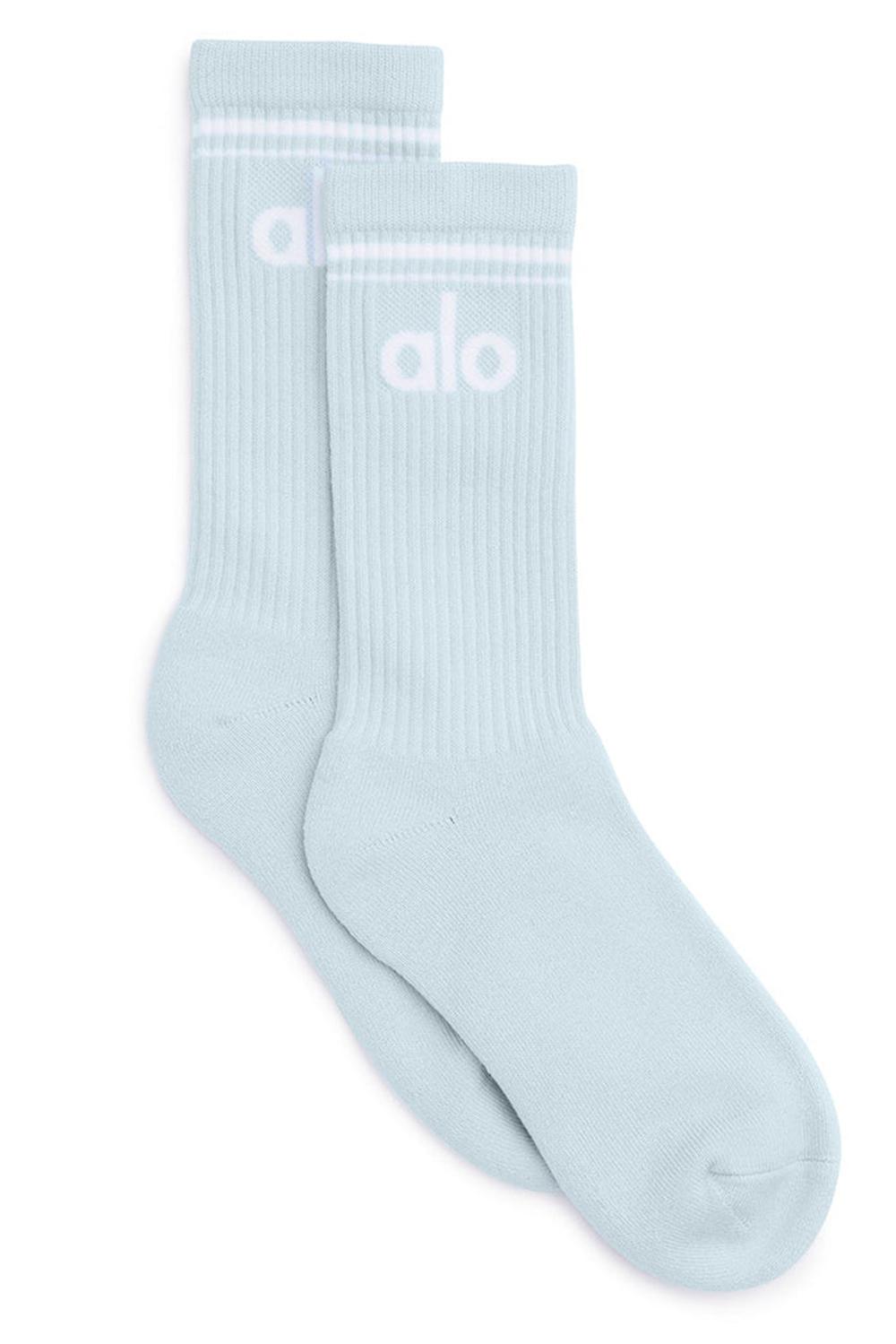 Καλτσεσ γυναικεια Alo Yoga Unisex Throwback μπλε ασπρα | Greece  ZMBPH-3942