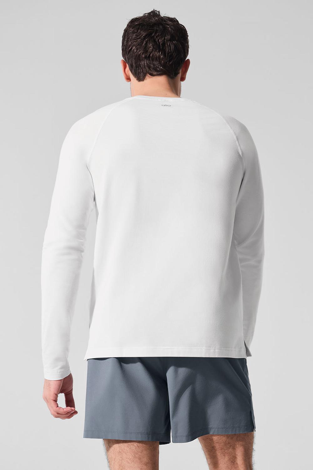 Μακρυμανικο ανδρικα Alo Yoga Vapor Crewneck ασπρα | Greece  PVDJQ-1576