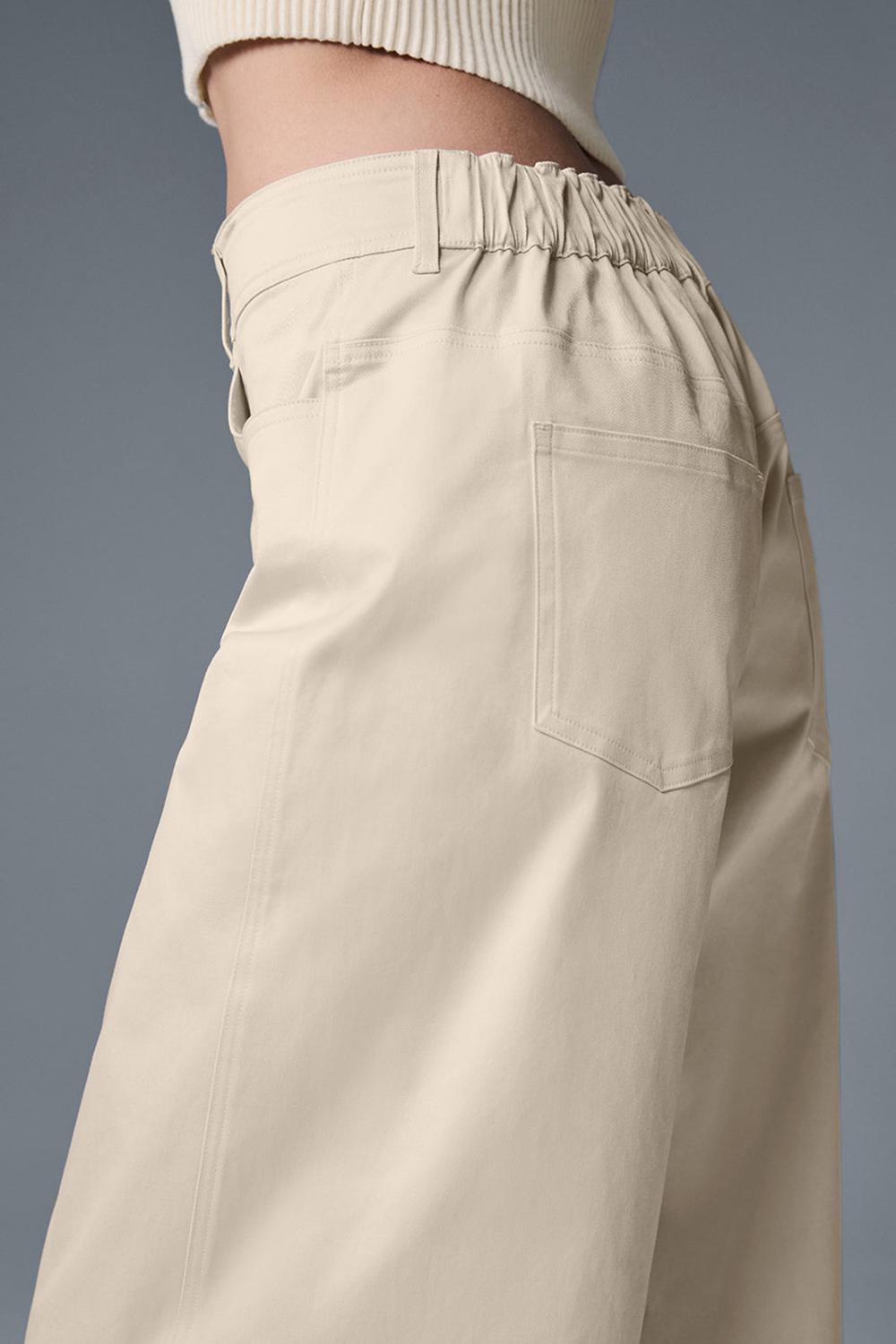 Παντελονι γυναικεια Alo Yoga Wanderlust Wide Leg Oat Milk | Greece  OJQYX-1483