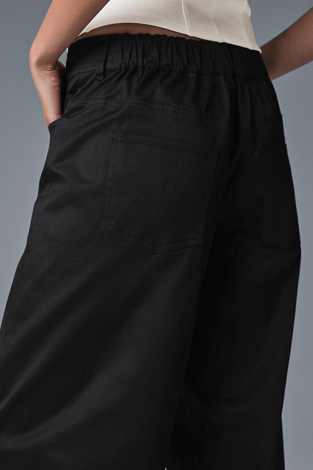 Παντελονι γυναικεια Alo Yoga Wanderlust Wide Leg μαυρα | Greece  TGRBO-5624