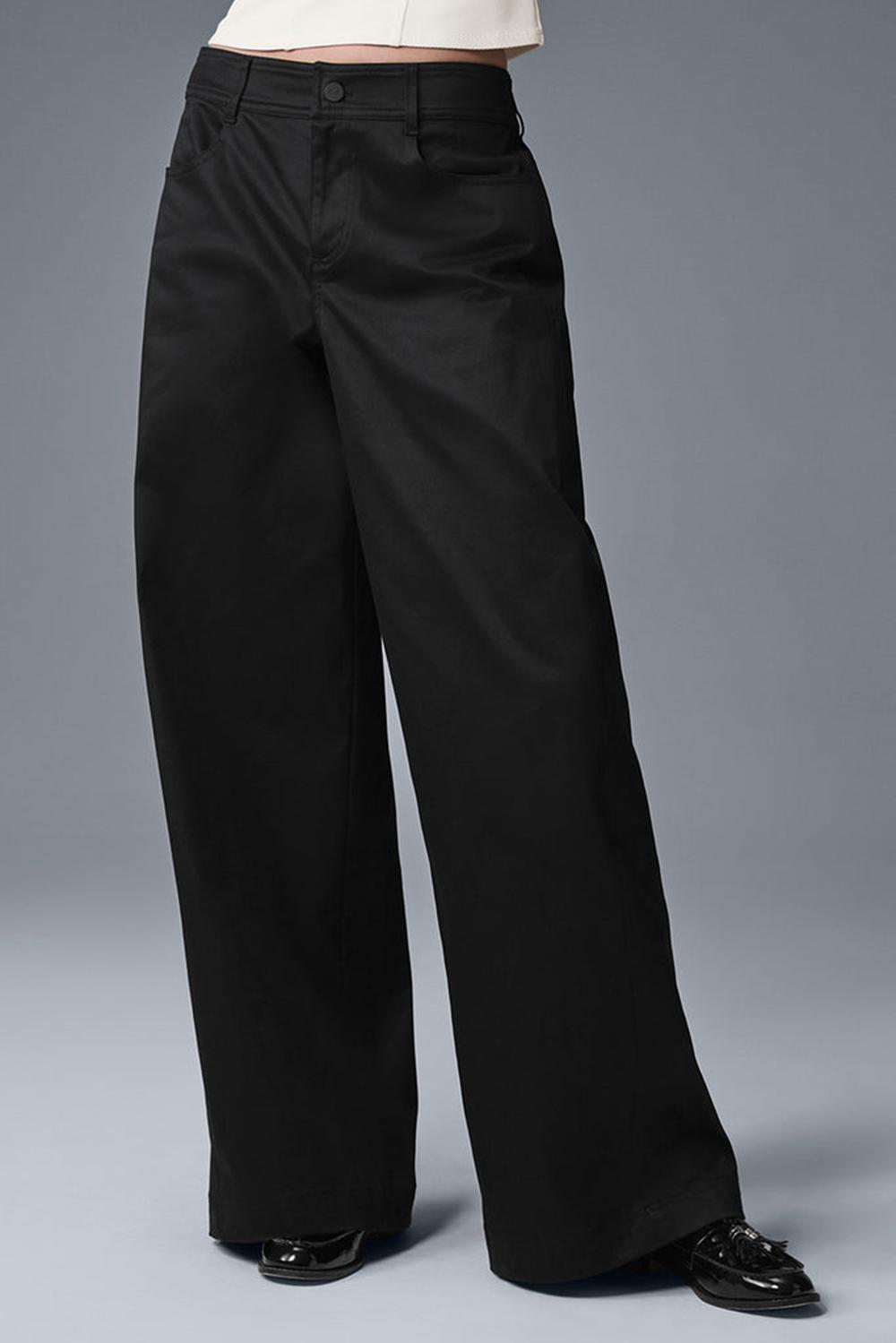 Παντελονι γυναικεια Alo Yoga Wanderlust Wide Leg μαυρα | Greece  TGRBO-5624