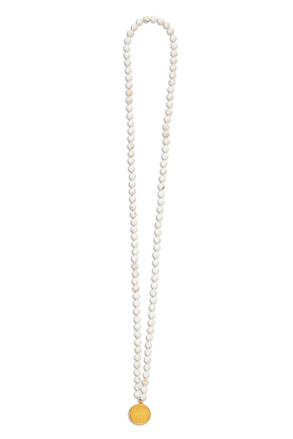 Κολιε ανδρικα Alo Yoga White Turquoise Mala ασπρα | Greece  YWLDC-9418