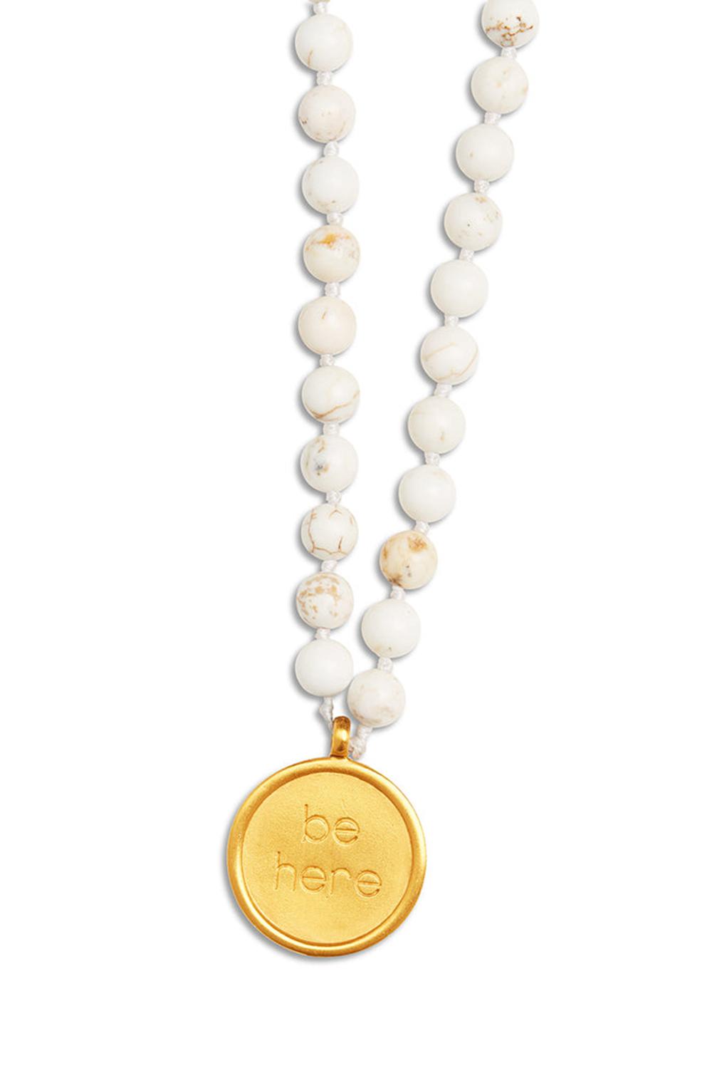 Κολιε ανδρικα Alo Yoga White Turquoise Mala ασπρα | Greece  YWLDC-9418