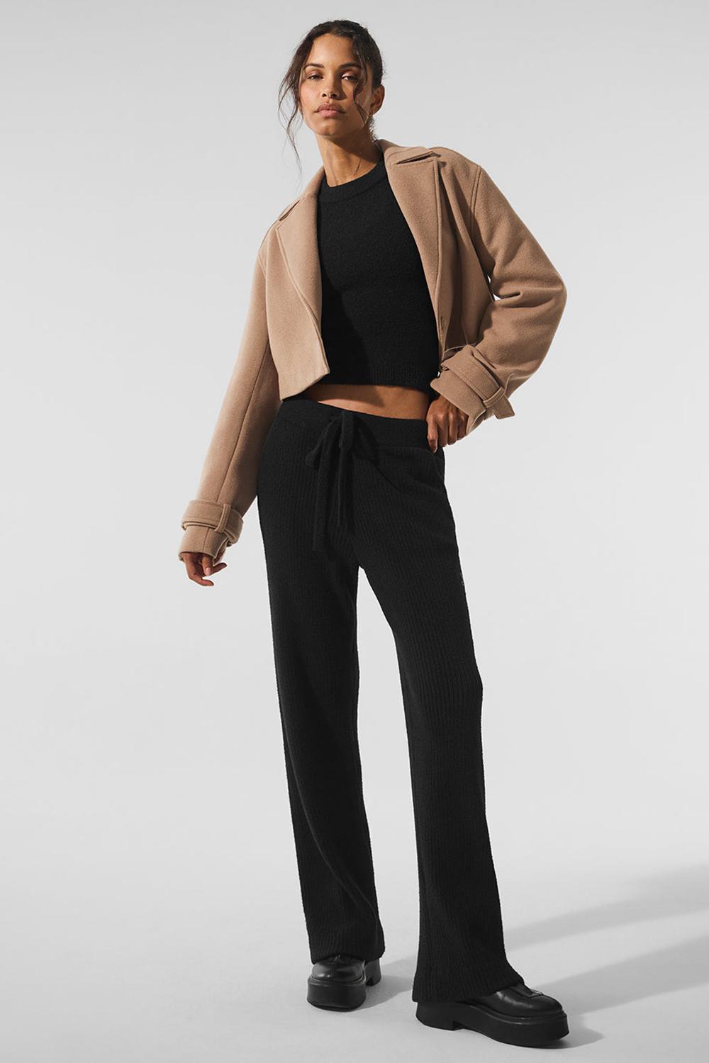Καμπαρντινα γυναικεια Alo Yoga Wool Cropped Metro Toasted Almond | Greece  GAFWU-6703