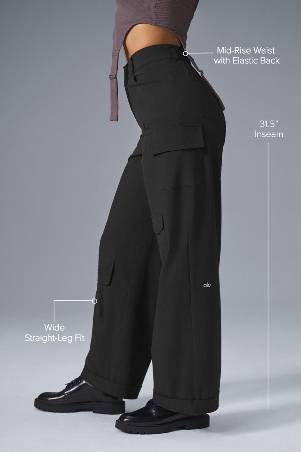 Παντελονι γυναικεια Alo Yoga Workwear Cargo μαυρα | Greece  ZNQMB-5098