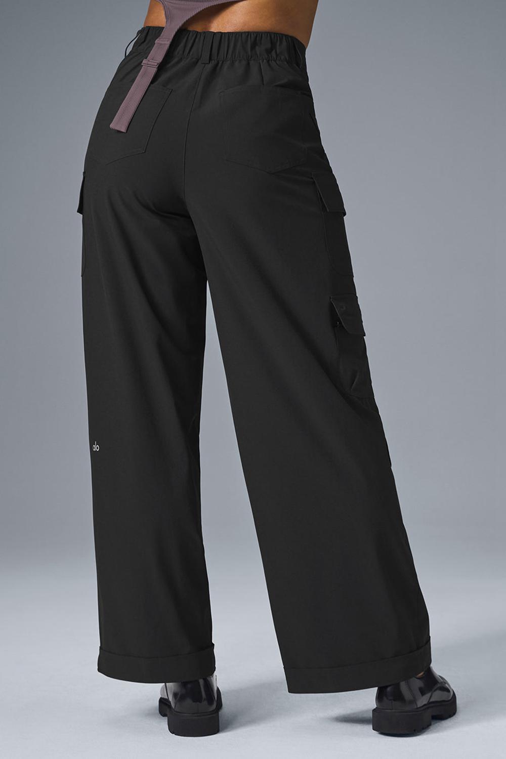 Παντελονι γυναικεια Alo Yoga Workwear Cargo μαυρα | Greece  ZNQMB-5098